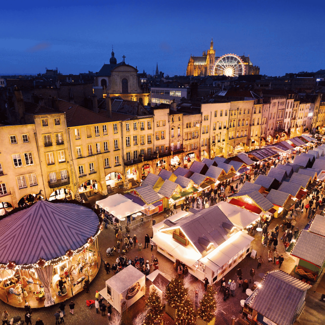 Déjeuner et après-midi libre au marché de Noël de Metz