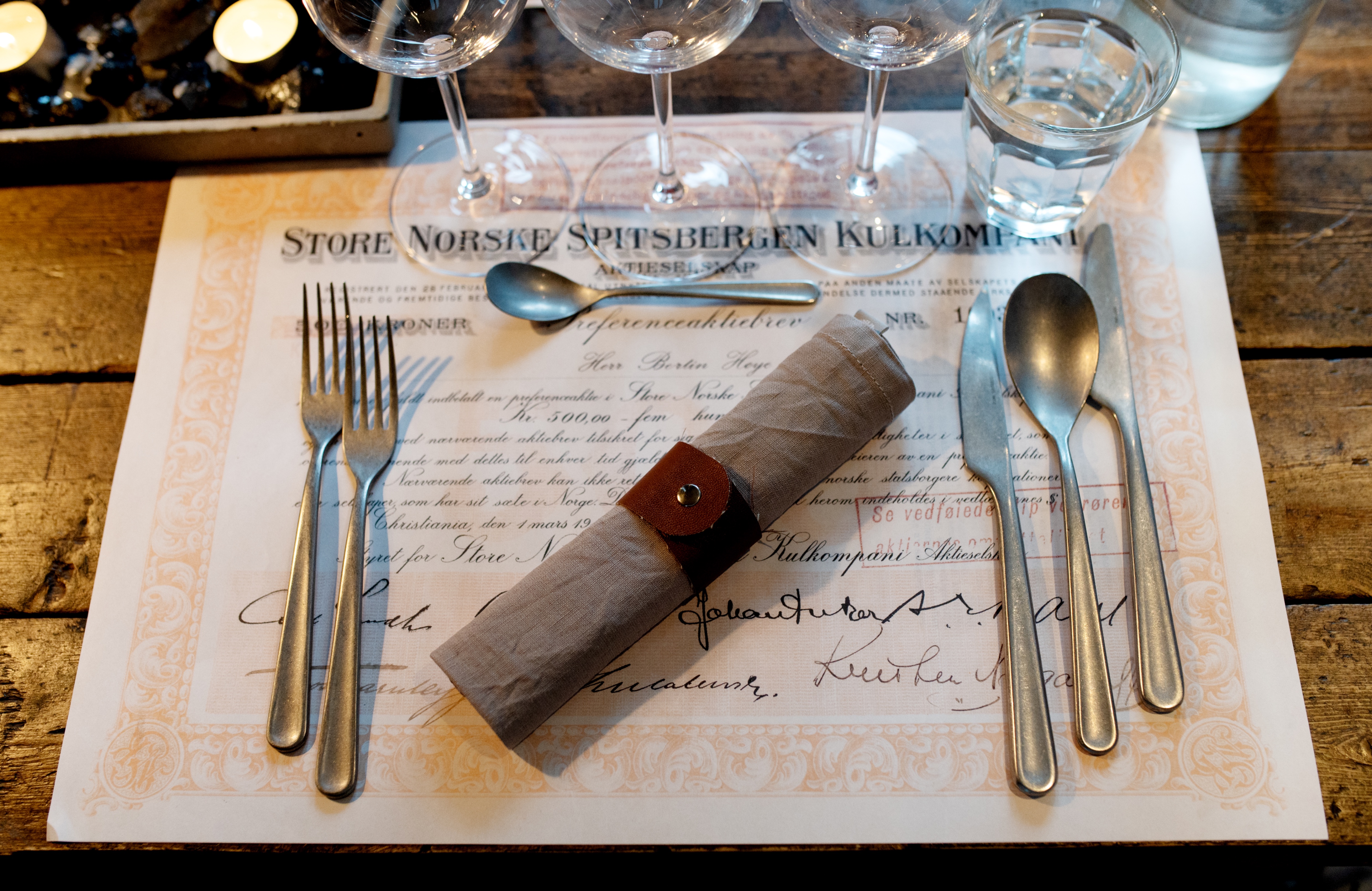 Fine dining experience in an old mine storage